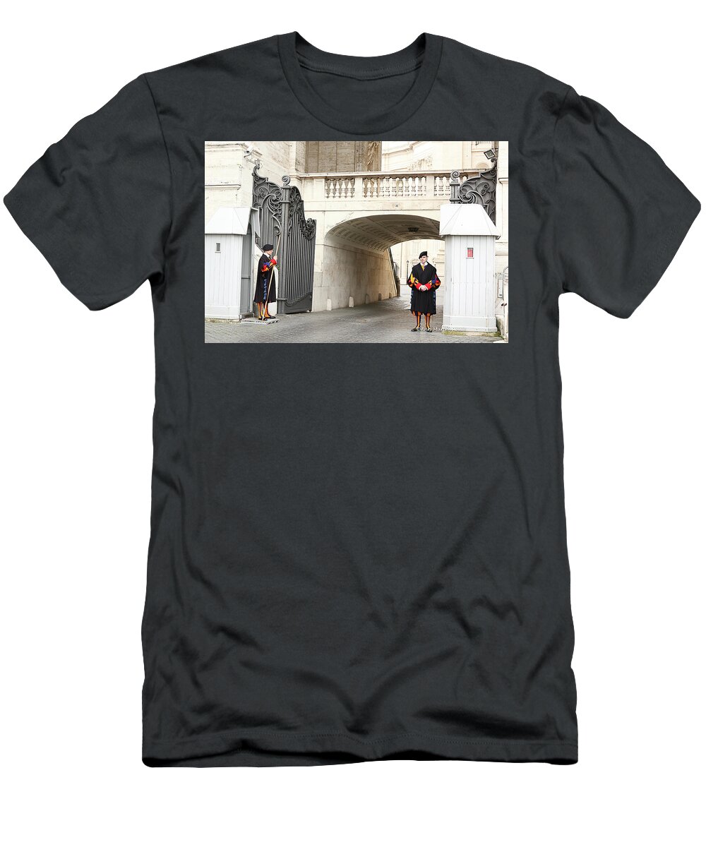 # Italy T-Shirt featuring the photograph The Vatican Swiss Guards by Ann Murphy