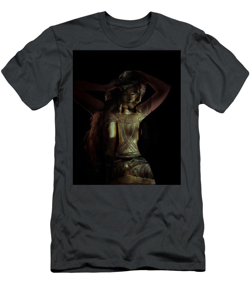 The Woman Beneath T-Shirt featuring the photograph The Woman Beneath by Marianna Mills