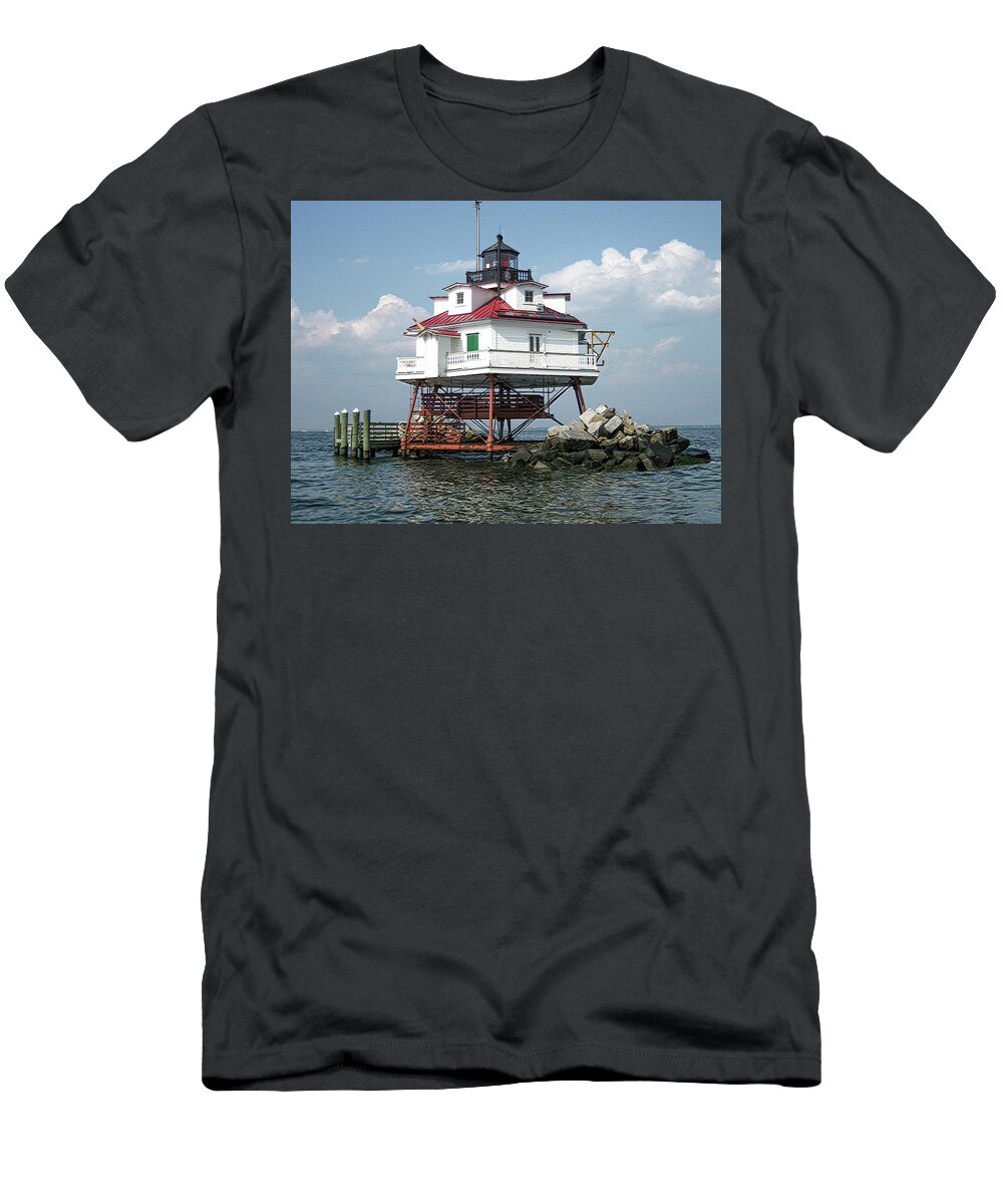 Thomas Point Lighthouse T-Shirt featuring the photograph Thomas Point Lighthouse by Minnie Gallman