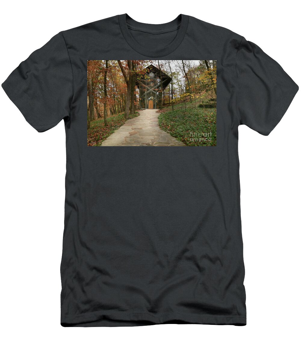 Landscape T-Shirt featuring the photograph Thorncrown Chapel by Robert Frederick