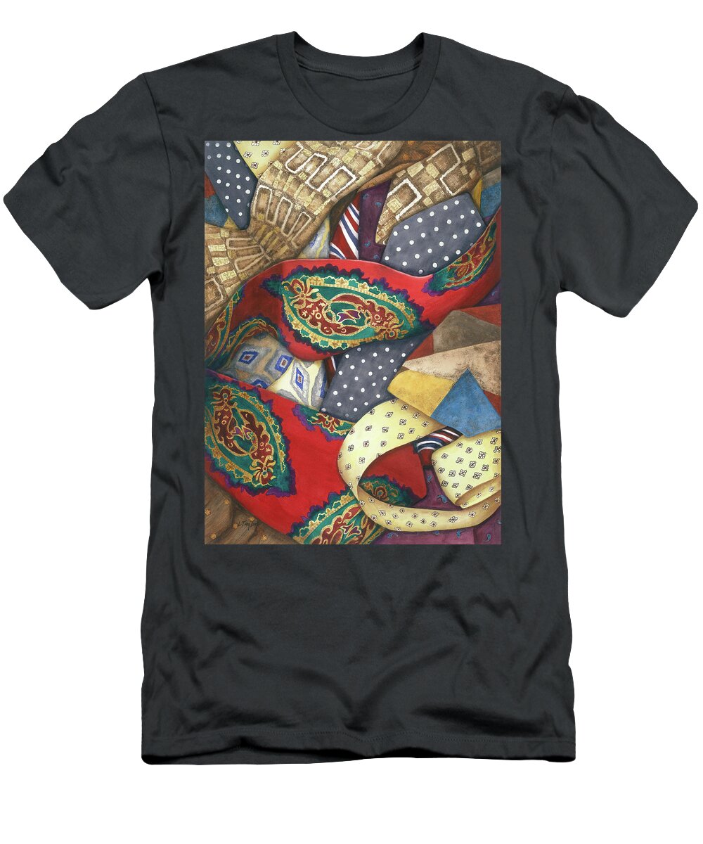 Ties T-Shirt featuring the painting Tie One On by Lori Taylor