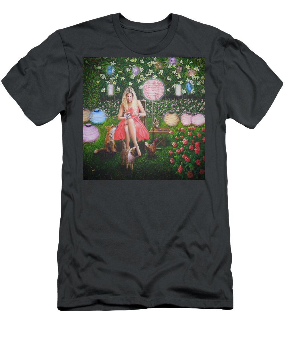 Impressionism T-Shirt featuring the painting Togetherness by Shirley Wellstead