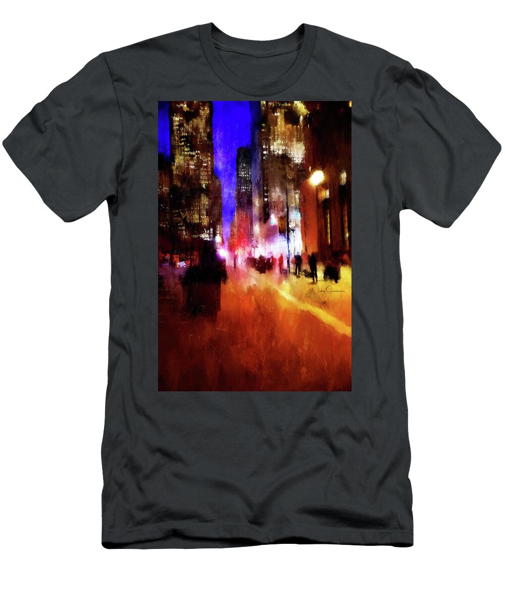 Torontoart T-Shirt featuring the digital art Toronto Downtown Impressions by Nicky Jameson