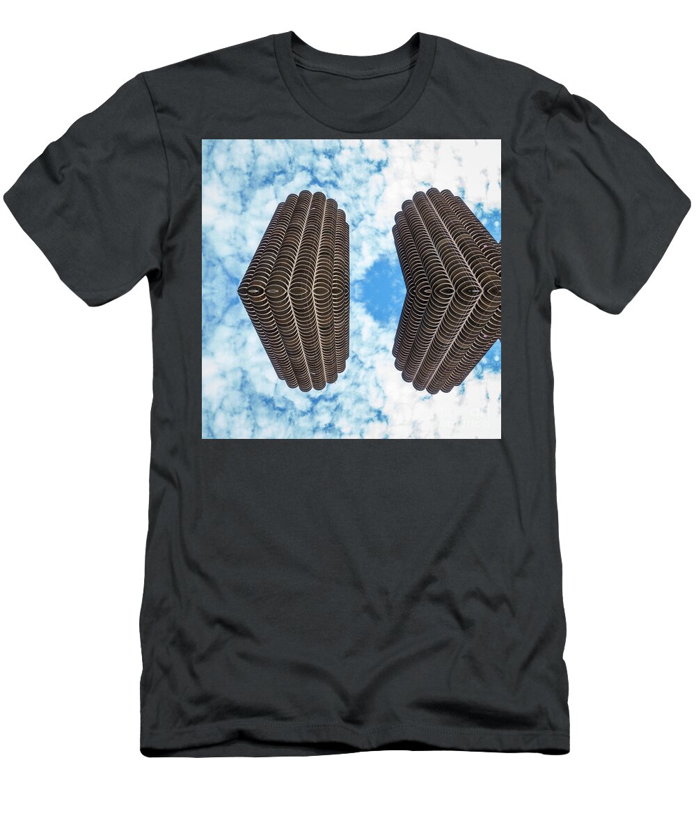 Abstract T-Shirt featuring the photograph Towers in the sky by Izet Kapetanovic