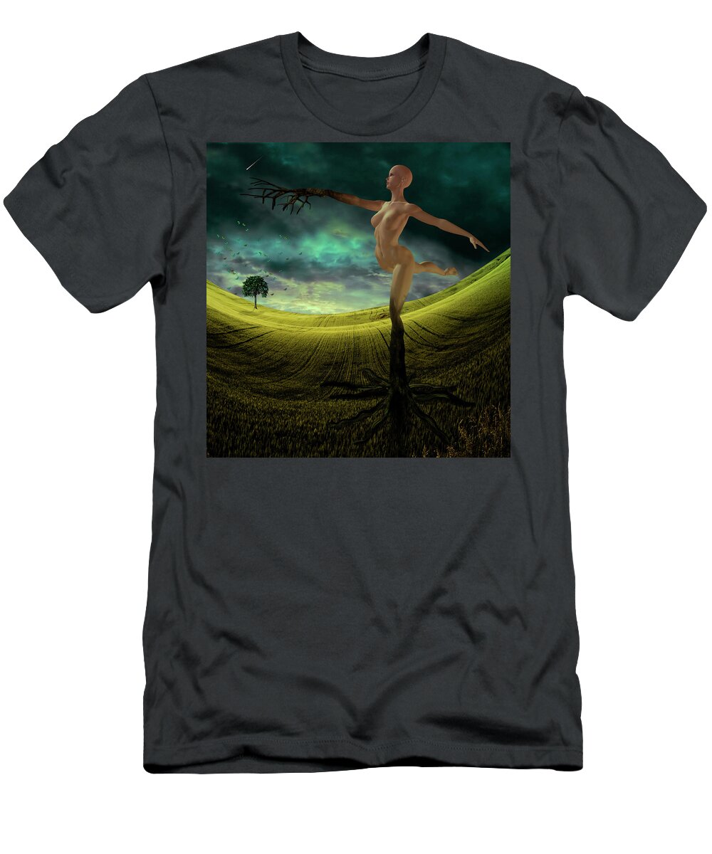 Girl T-Shirt featuring the digital art Tree Nymph by Bruce Rolff