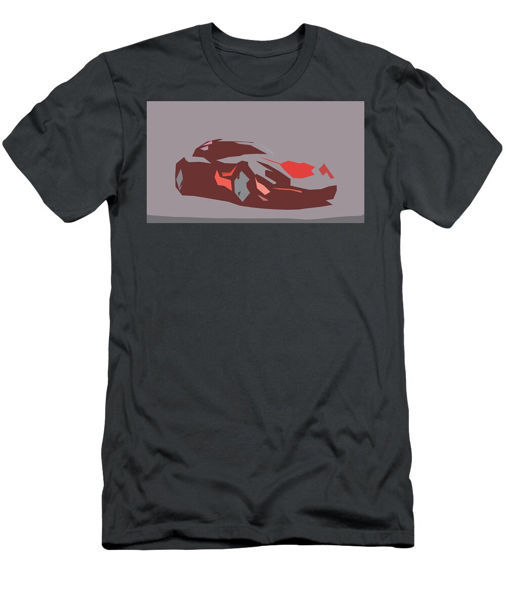 Car T-Shirt featuring the digital art TVR Sagaris Abstract Design by CarsToon Concept