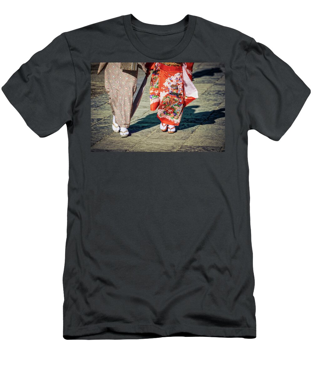 Asia T-Shirt featuring the photograph Two in Kamakura by Bill Chizek