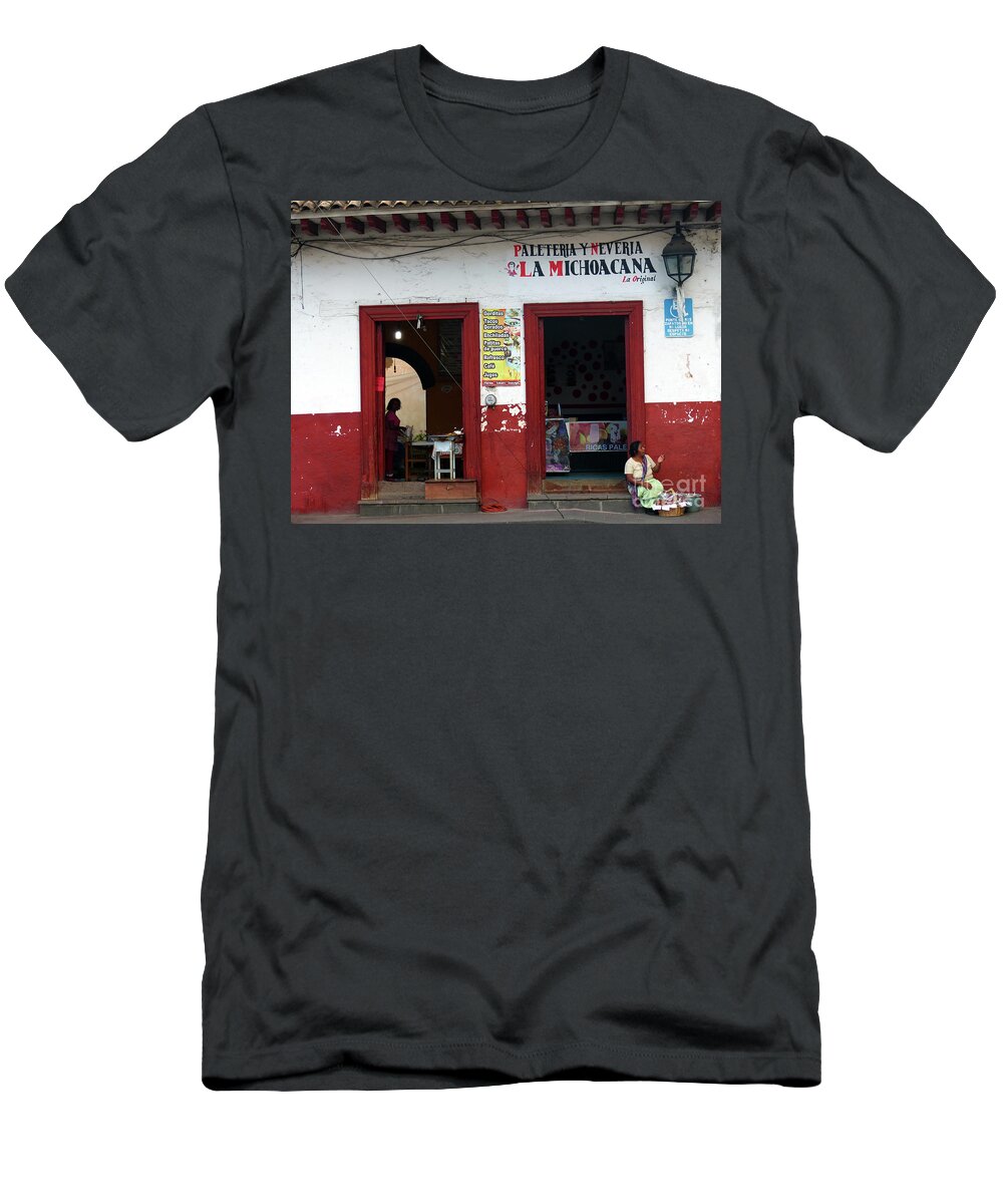 Mexican Street Scene T-Shirt featuring the photograph Two Women by Rosanne Licciardi