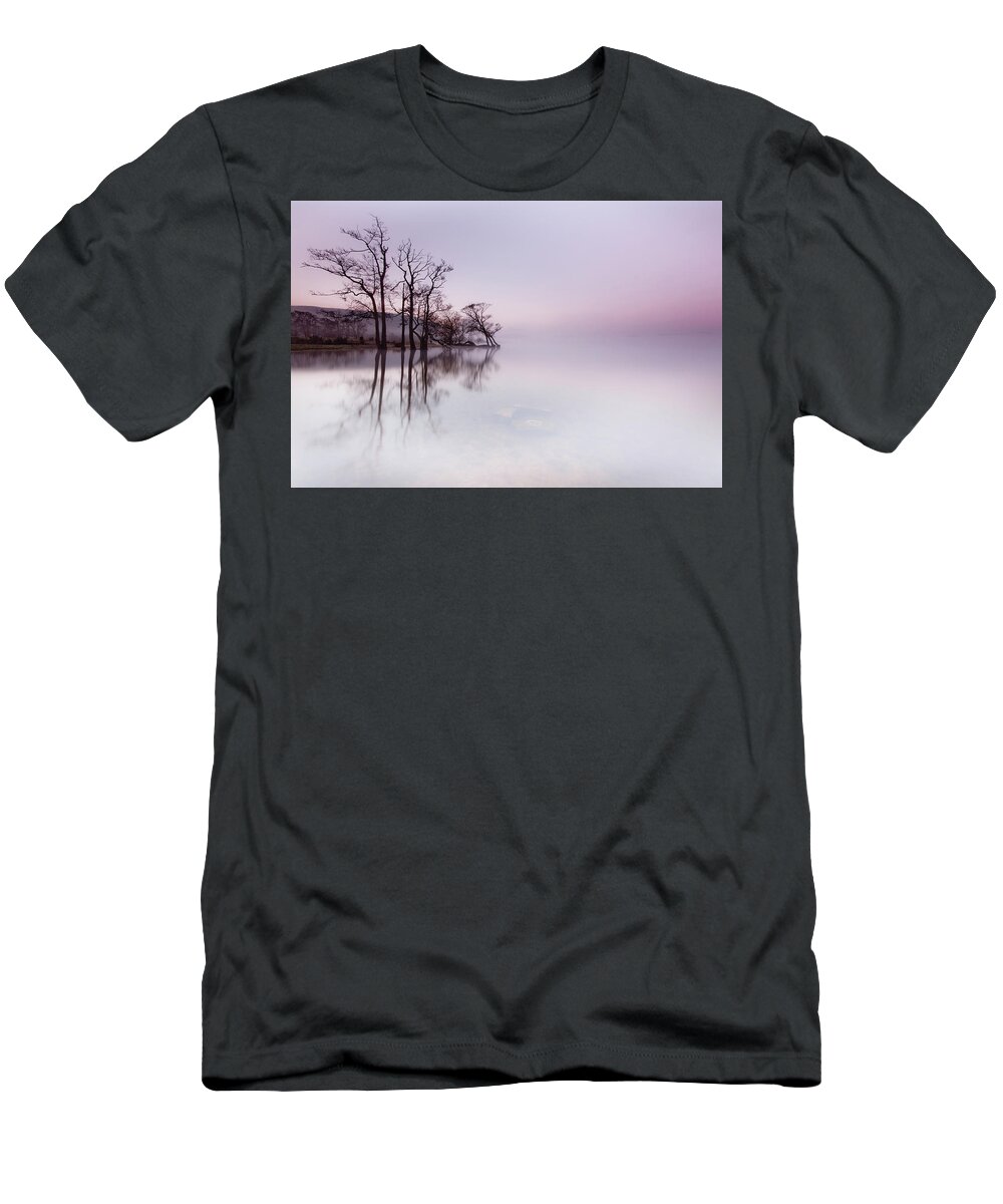 Landscape T-Shirt featuring the photograph Ullswater Mist at Sunrise by Anita Nicholson