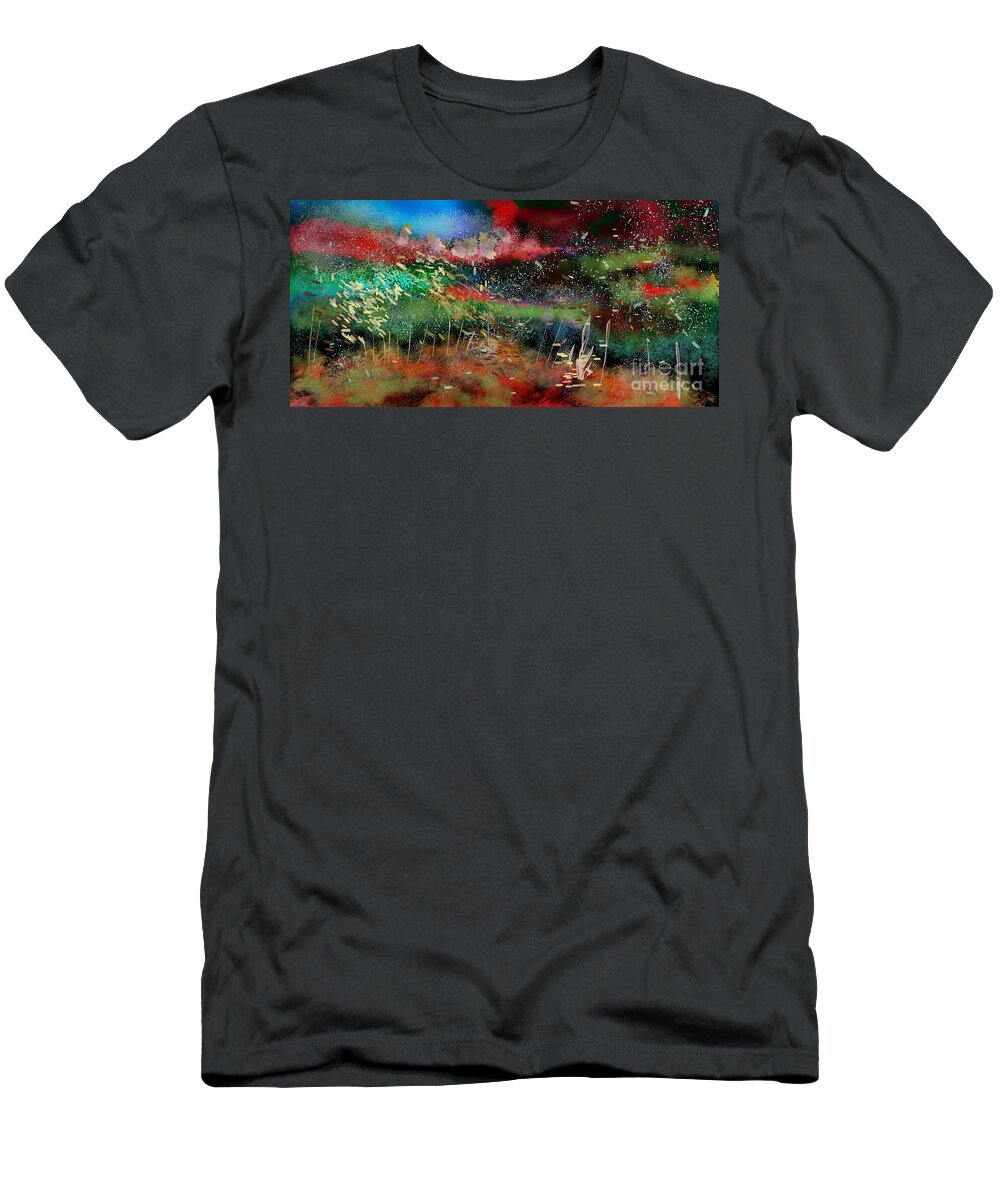 Reef T-Shirt featuring the digital art Under the deep blue Sea by Julie Grimshaw