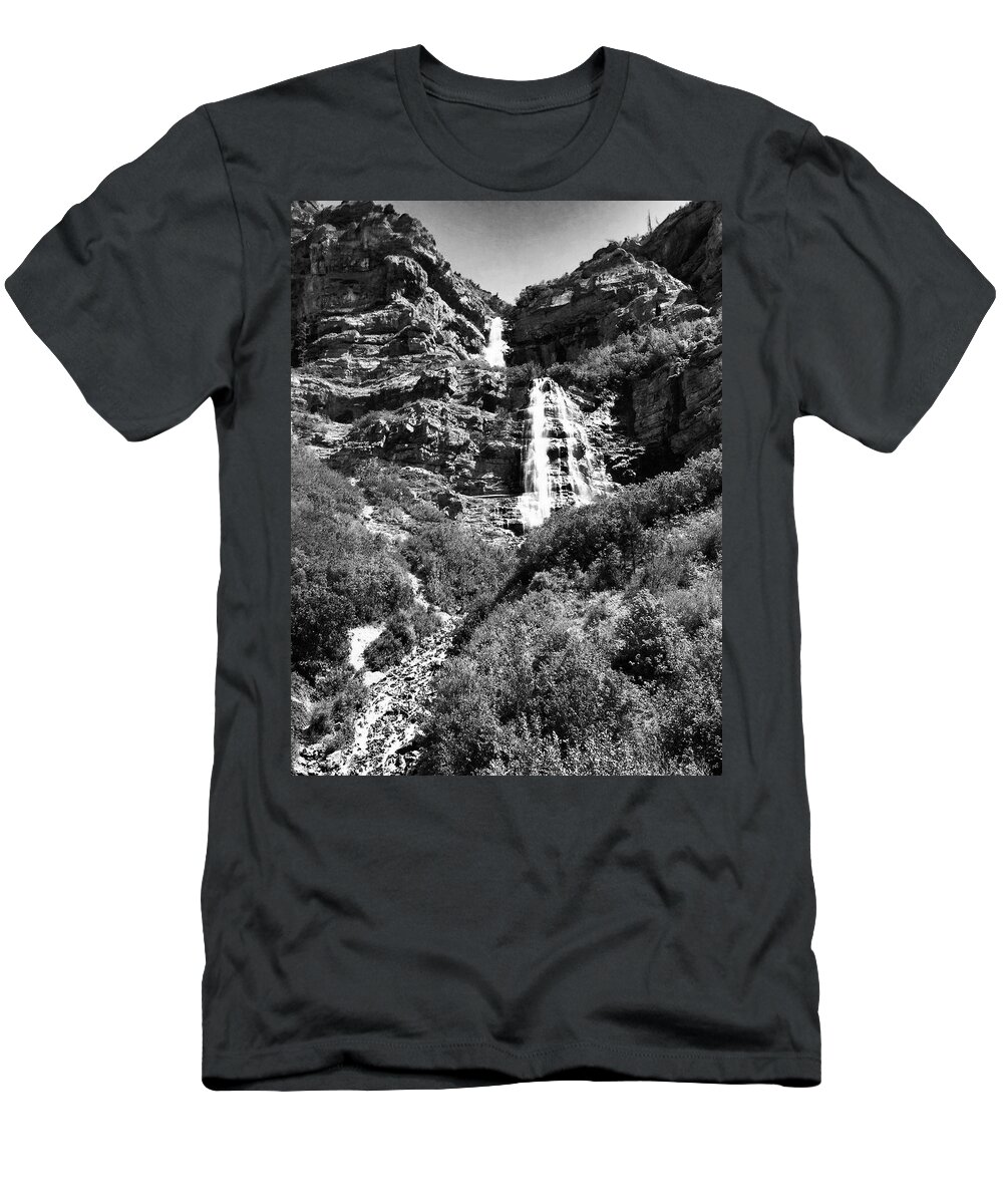 Utah T-Shirt featuring the photograph Utah Waterfall by Marty Klar