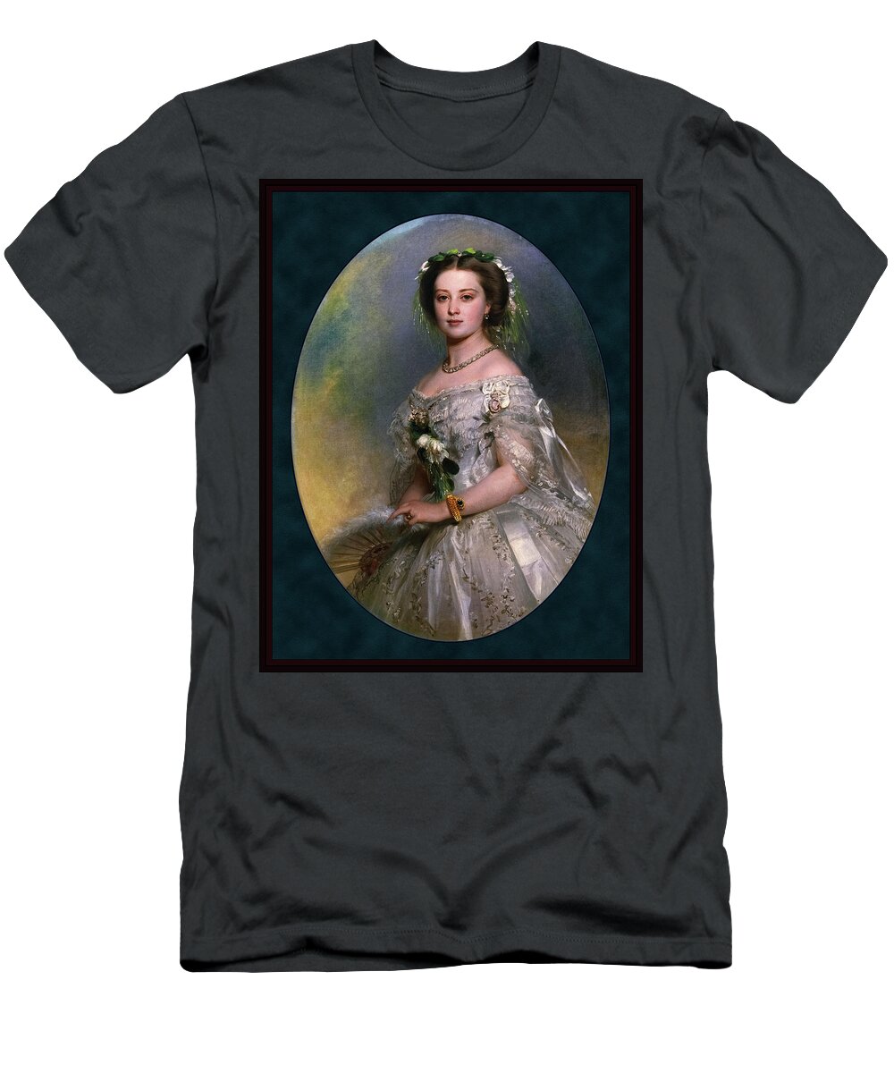 Victoria Princess Royal T-Shirt featuring the digital art Victoria Princess Royal by Franz Xaver Winterhalter by Rolando Burbon