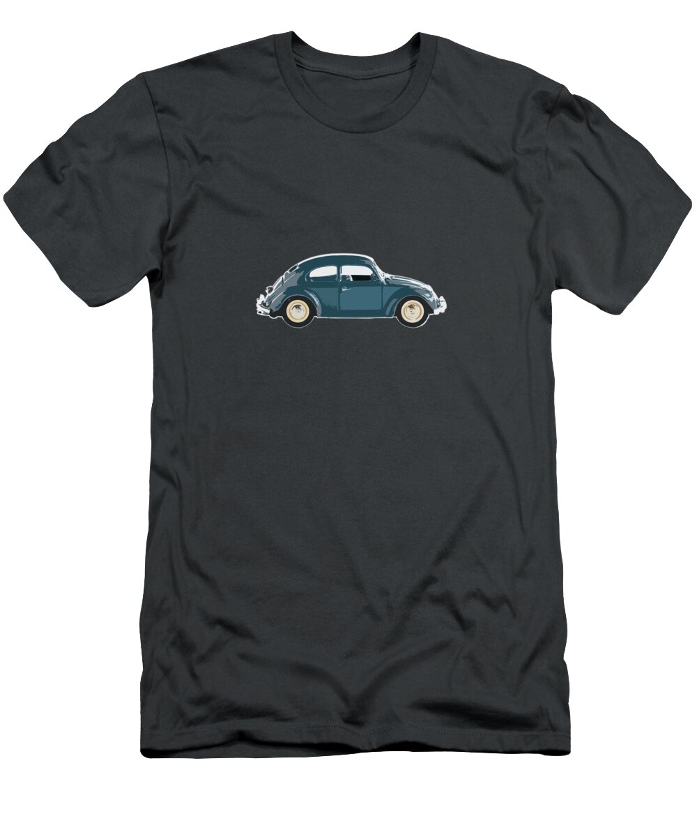 Richard Nixon Photography T-Shirt featuring the digital art Volkswagen Beetle 1949 by Richard Nixon