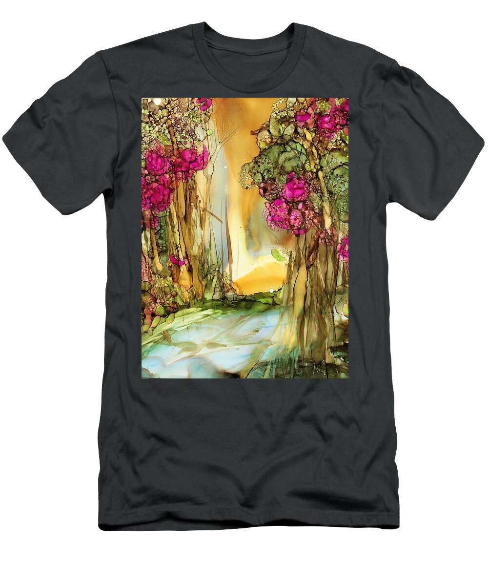 Landscape T-Shirt featuring the painting Walk This Way by Bonny Butler