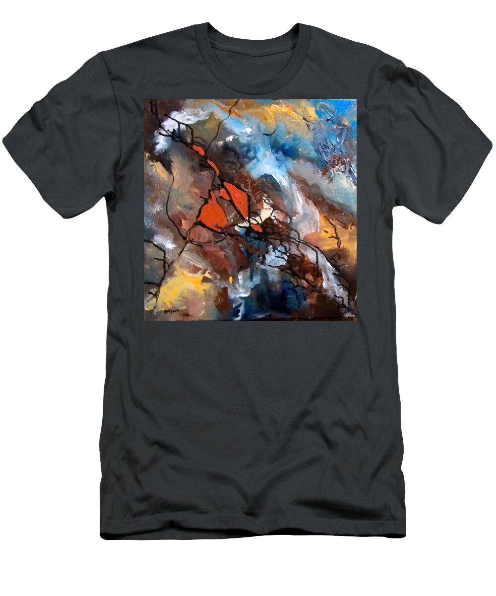 Abstract T-Shirt featuring the painting Wander by Barbara O'Toole