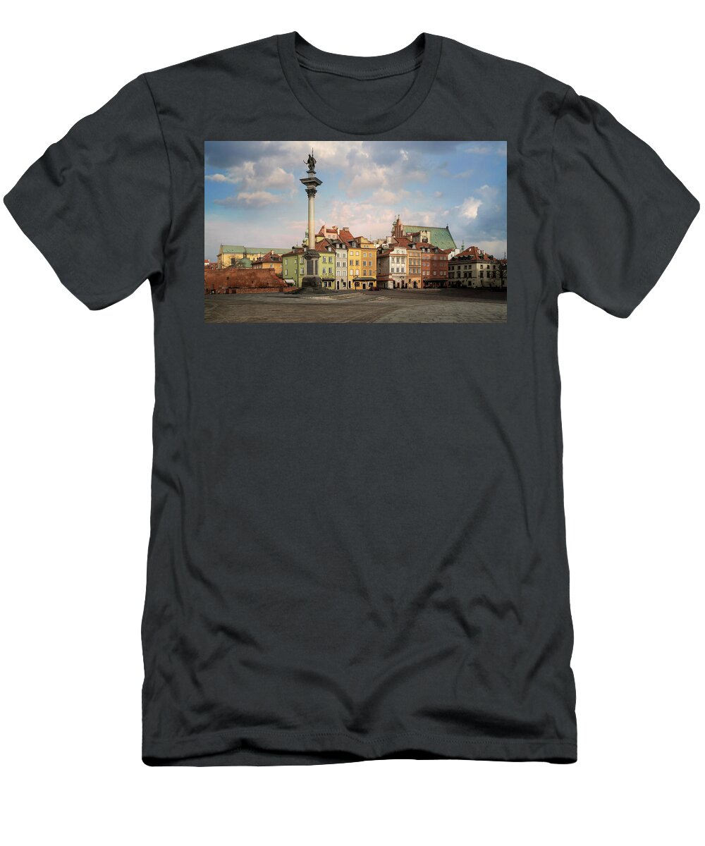 Warsaw T-Shirt featuring the photograph Warsaw on a sunny morning by Jaroslaw Blaminsky