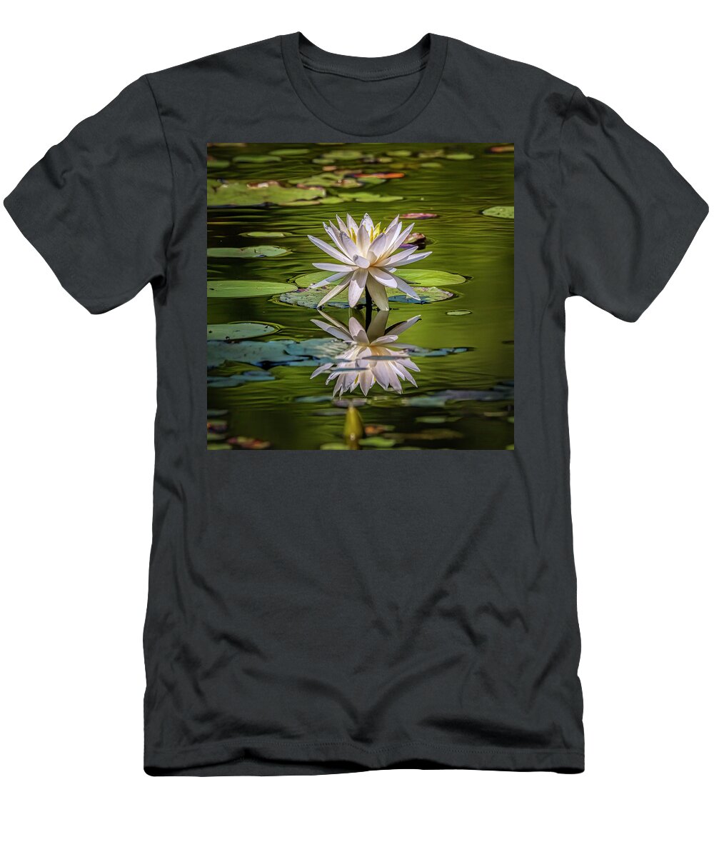 Floral T-Shirt featuring the photograph Water Lily In Bloom by JASawyer Imaging