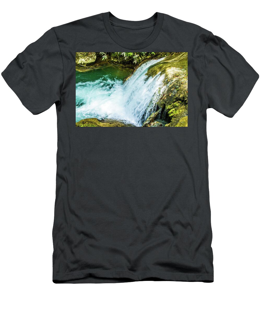 Waterfalls T-Shirt featuring the photograph Waterfalls in Jamaica IMG 6072 by Jana Rosenkranz
