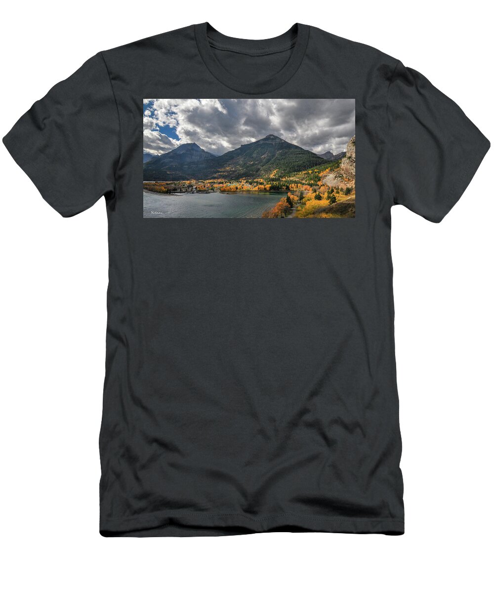 Waterton Park T-Shirt featuring the photograph Waterton Park Town Site by Tim Kathka