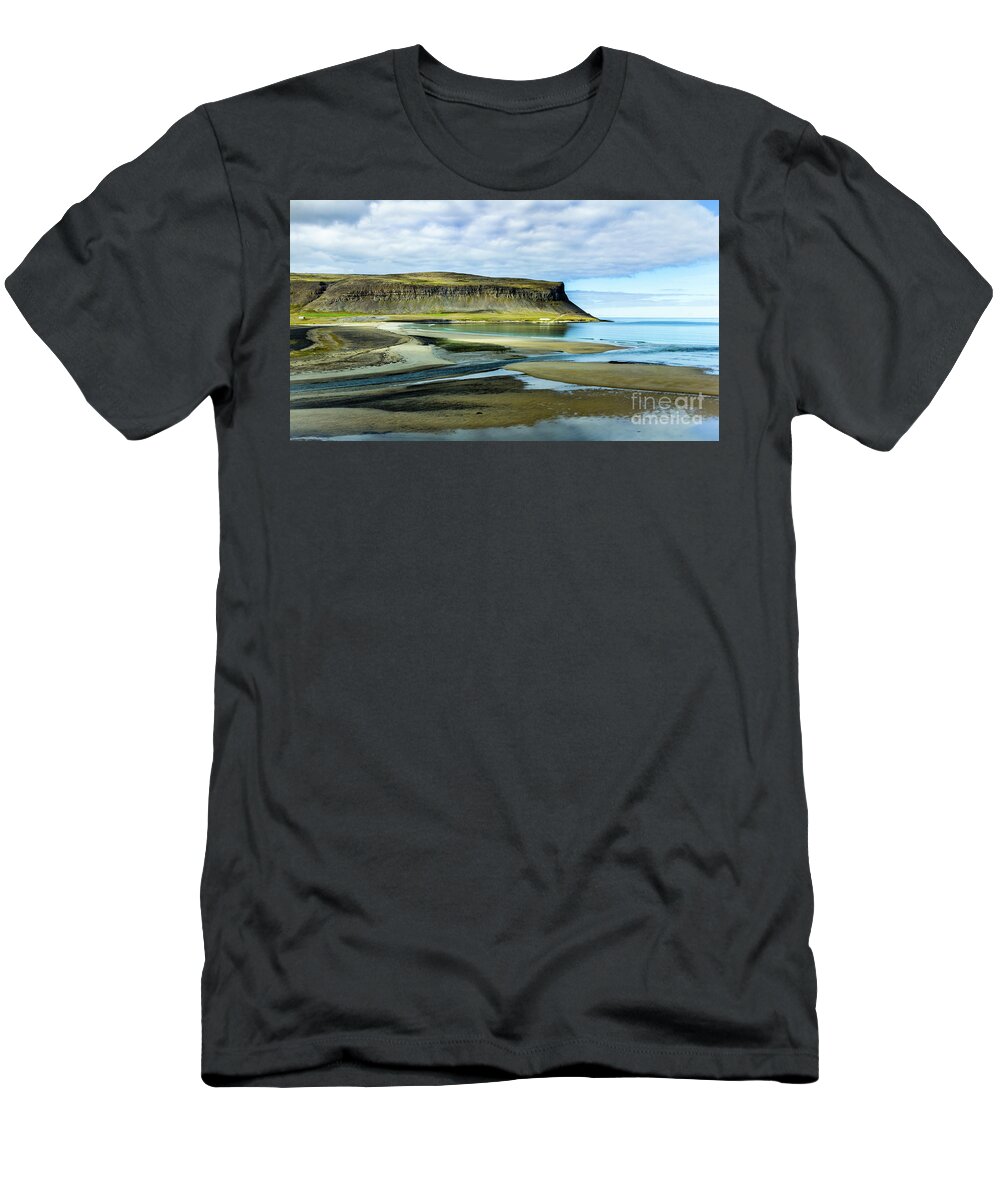 Westfjords T-Shirt featuring the photograph Westfjords, Iceland by Lyl Dil Creations