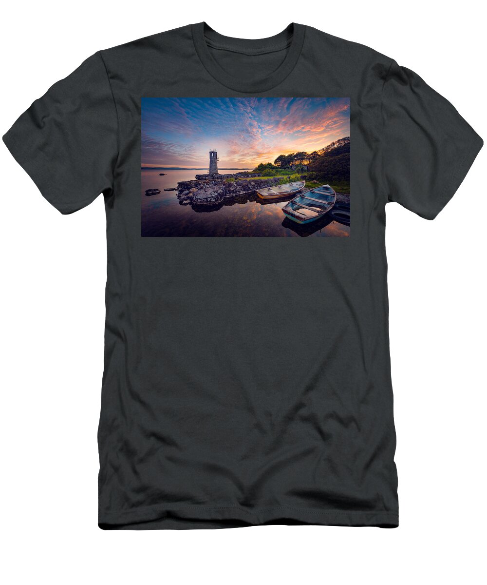 Sunset T-Shirt featuring the photograph When the Words are not Enough by Philippe Sainte-Laudy