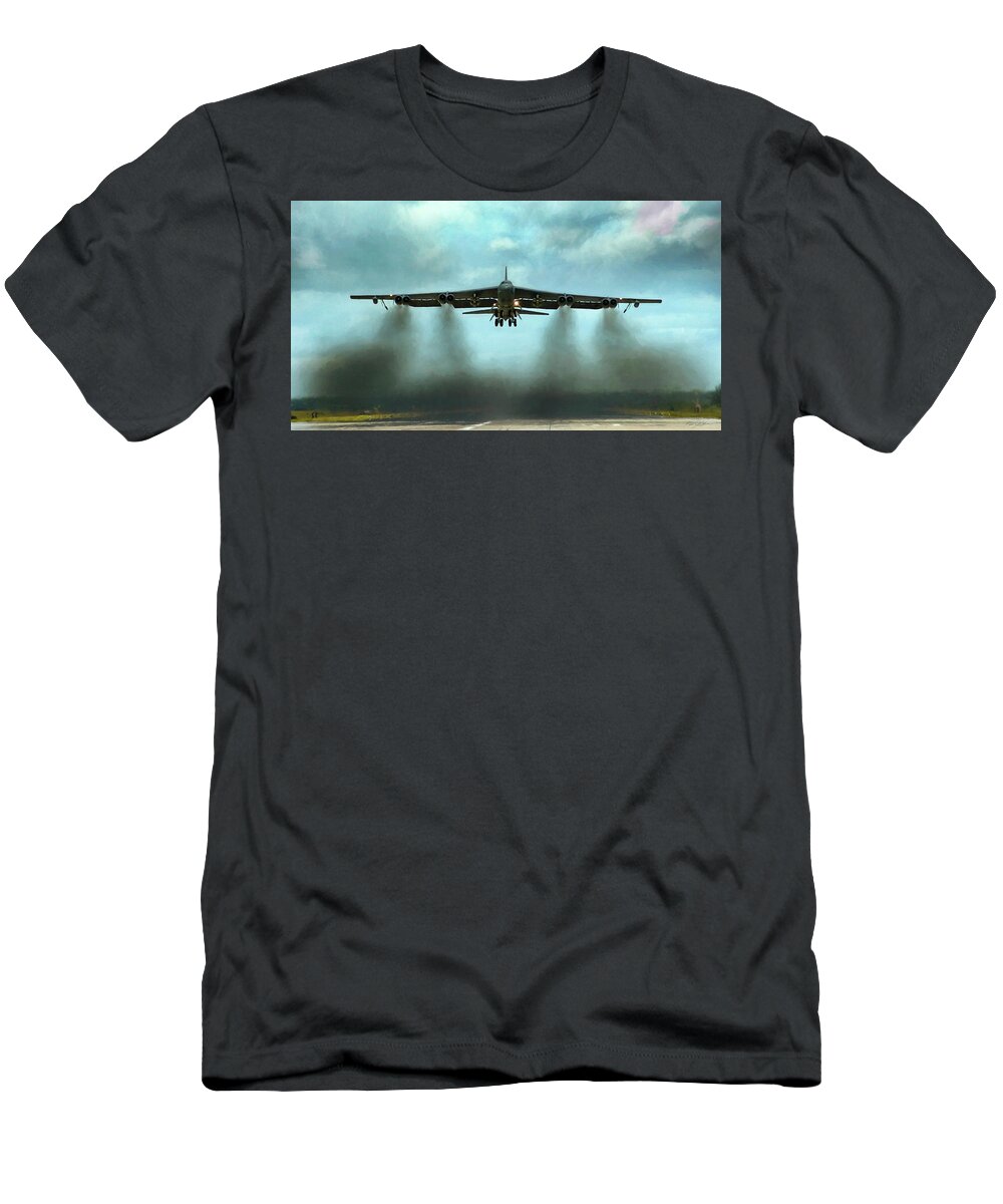 Aviation T-Shirt featuring the digital art Where There's Smoke There's Firepower by Peter Chilelli