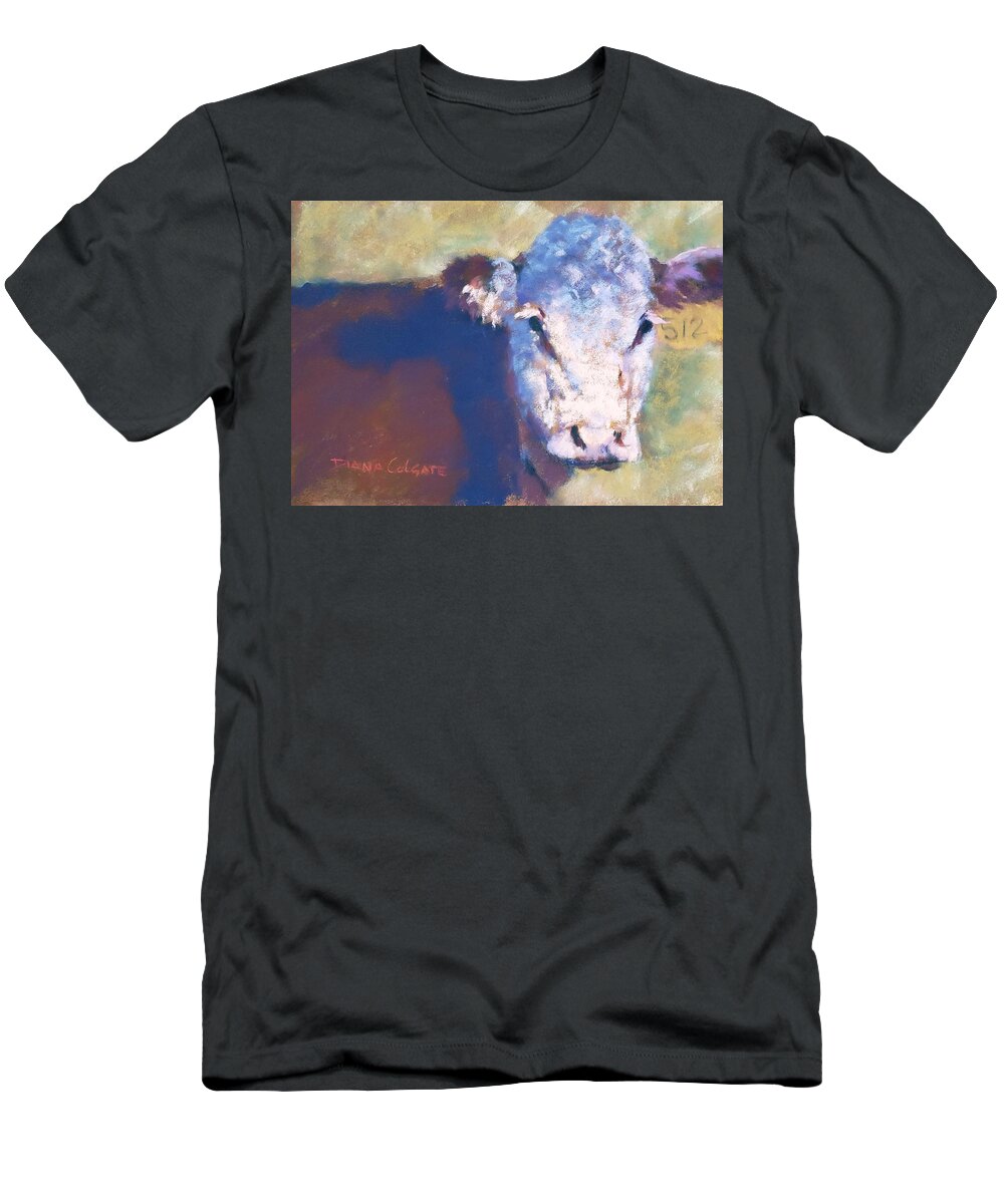 Cow T-Shirt featuring the pastel White Face by Diana Colgate
