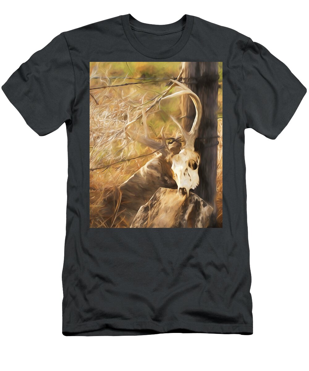 Kansas T-Shirt featuring the photograph White-tail Deer 011 by Rob Graham