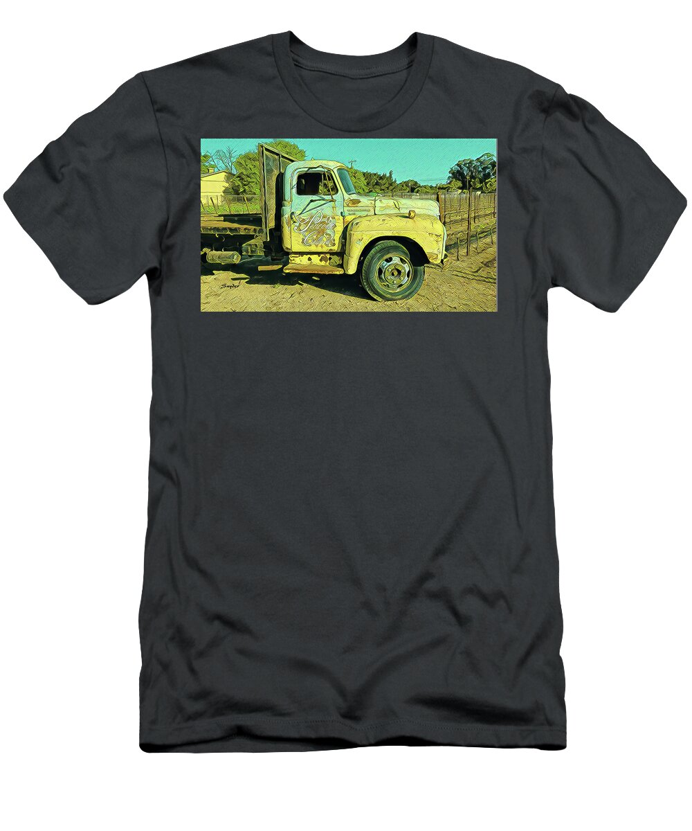 Wine Truck At Peacock Cellars T-Shirt featuring the photograph Wine Truck at Peacock Cellars by Floyd Snyder
