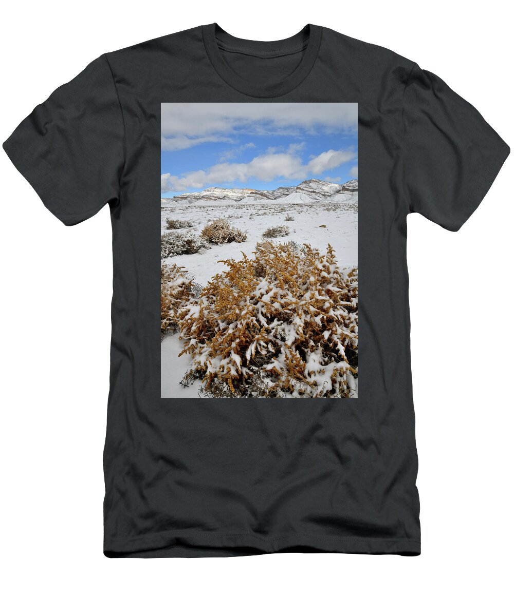 Book Cliffs T-Shirt featuring the photograph Winter Scene at Book Cliffs by Ray Mathis