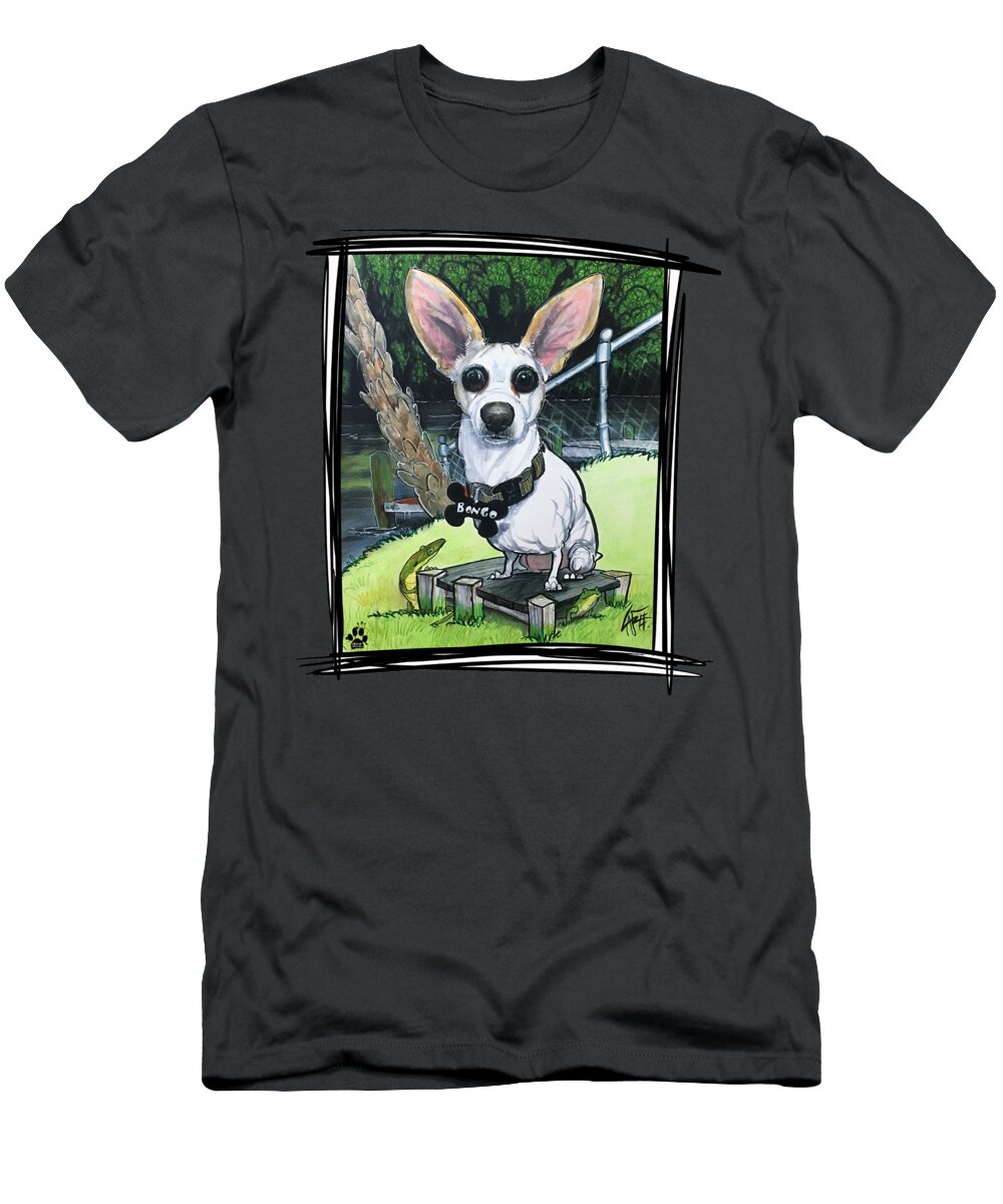 Wright T-Shirt featuring the drawing Wright 5101 by Canine Caricatures By John LaFree