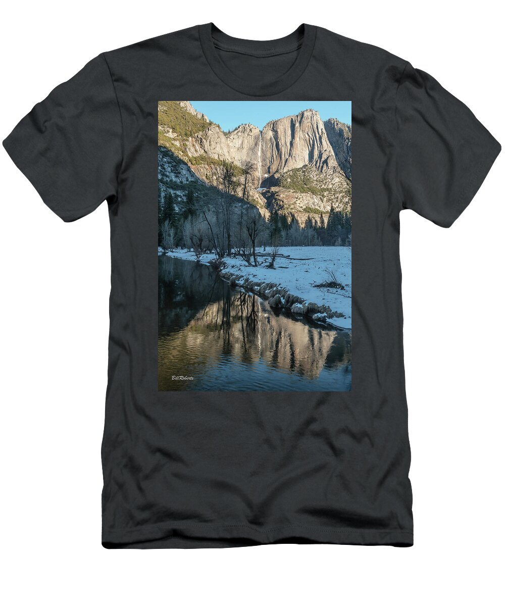California Landscape T-Shirt featuring the photograph Yosemite Falls and River by Bill Roberts
