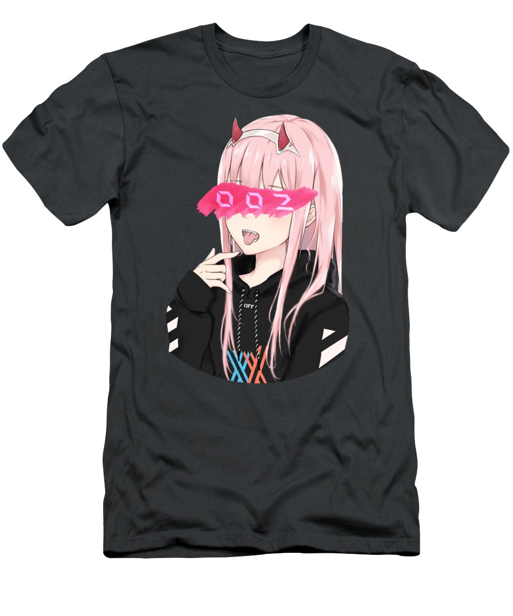 Zero Two T-Shirt featuring the painting Zero Two by Reo Anime