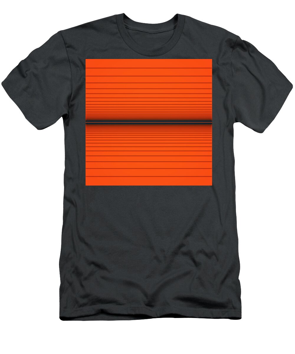 Horizontal Lines T-Shirt featuring the digital art # 239 by Marko Sabotin
