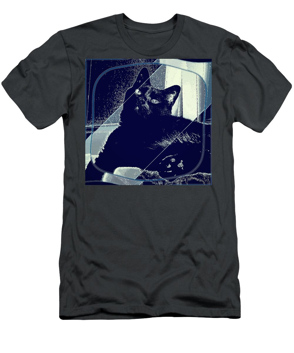 Cat T-Shirt featuring the digital art # 40 by Marko Sabotin