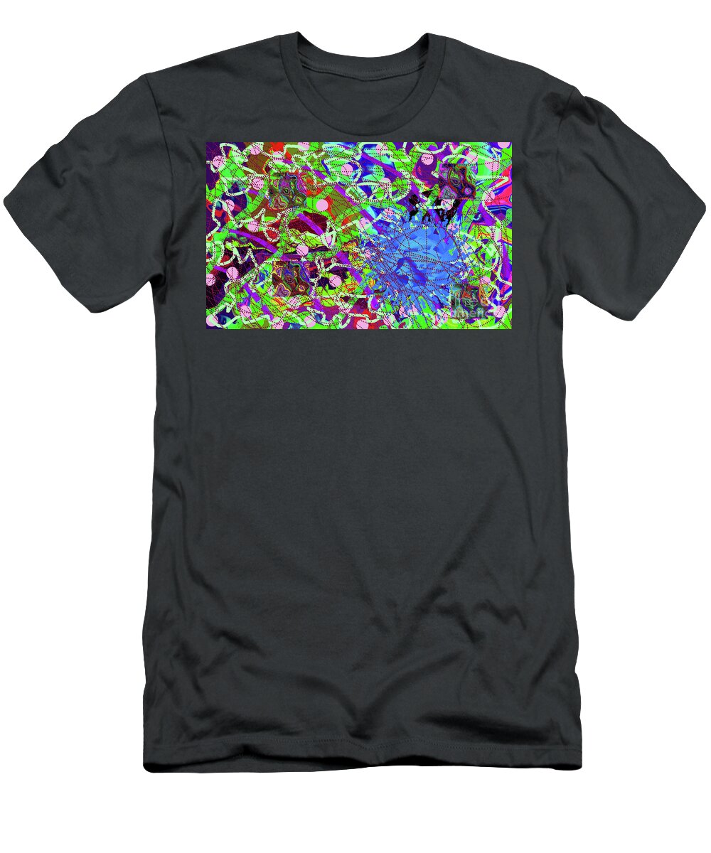 Walter Paul Bebirian: The Bebirian Art Collection T-Shirt featuring the digital art 1-21-2012habcdefghijklmnop by Walter Paul Bebirian
