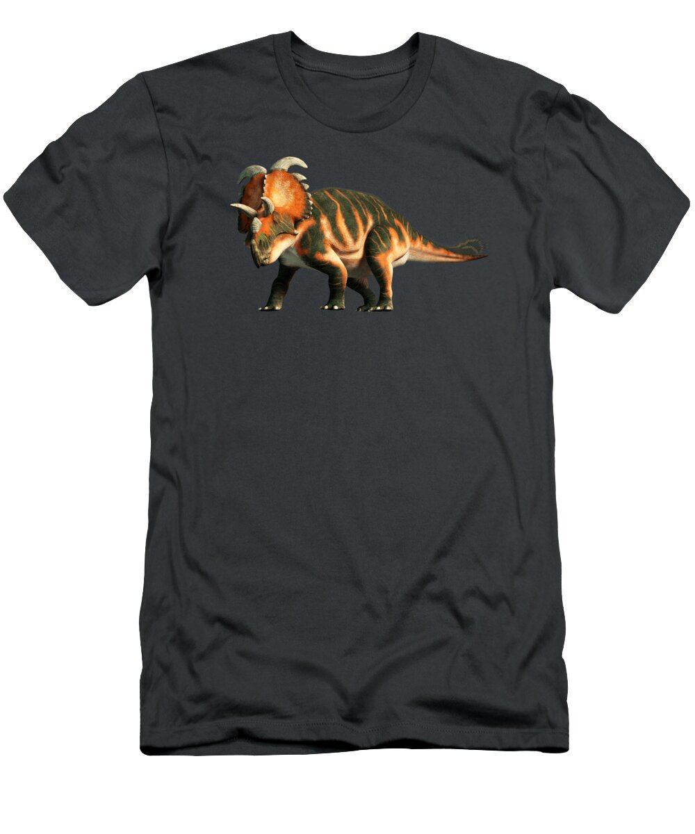 Albertaceratops T-Shirt featuring the digital art Albertaceratops #1 by Daniel Eskridge