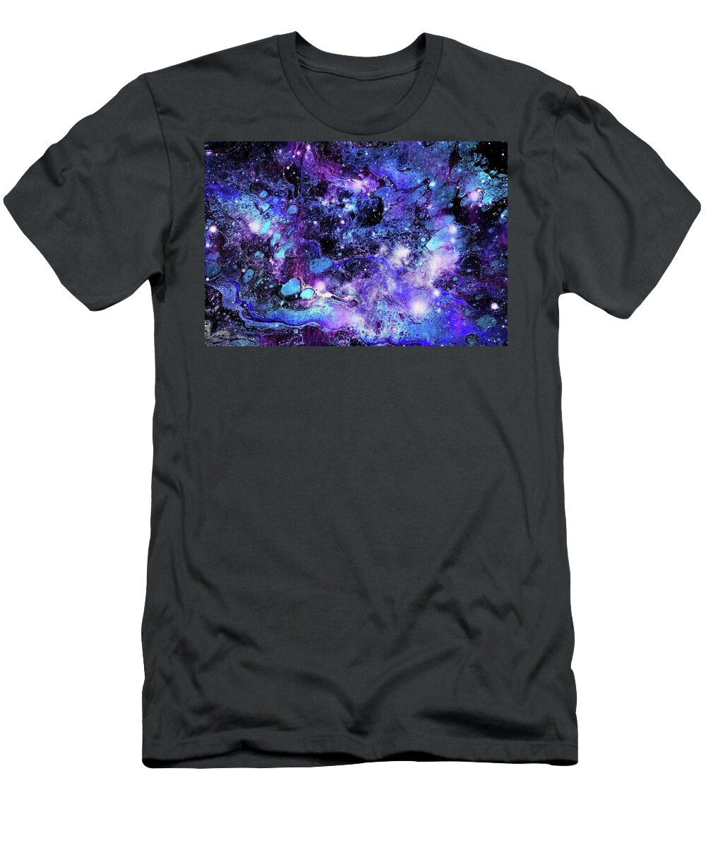 Space T-Shirt featuring the painting Ancient #1 by Art by Gabriele