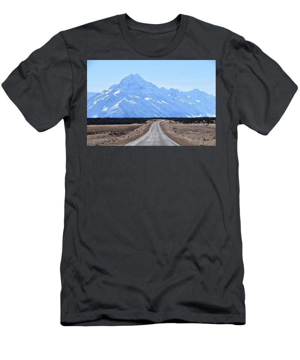 Mountain T-Shirt featuring the photograph Aoraki Mount Cook in New Zealand #1 by Yujun