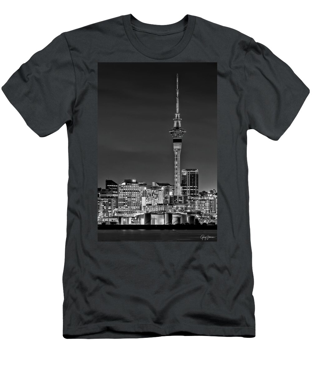 Auckland-sky-tower T-Shirt featuring the photograph Auckland Sky Tower by Gary Johnson