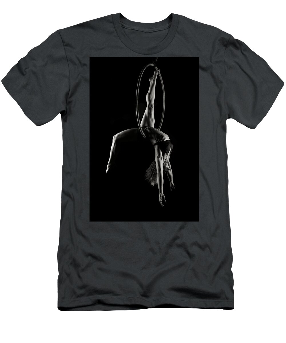 Athlete T-Shirt featuring the photograph Balance of Power-Hang Back #1 by Monte Arnold