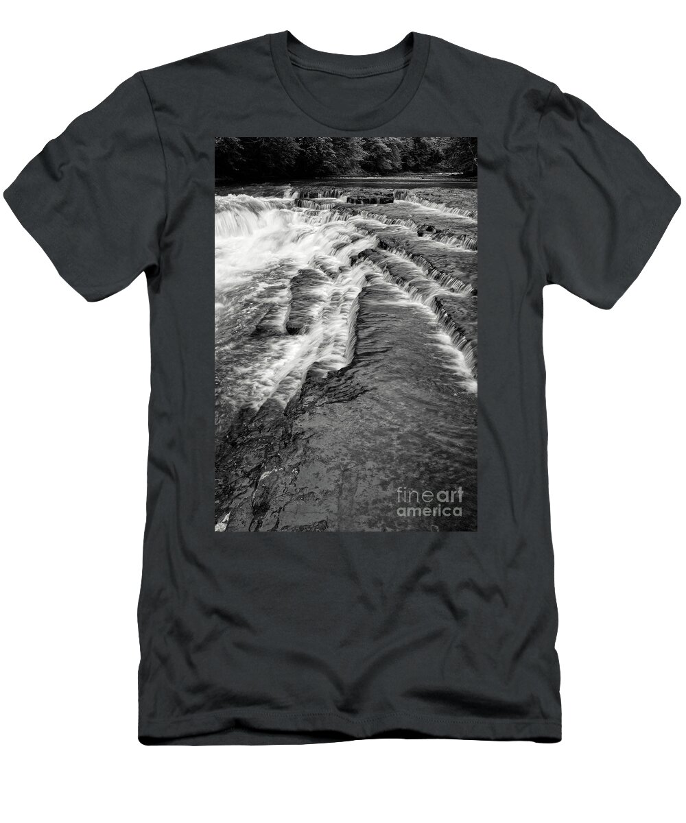 Burgess Falls State Park T-Shirt featuring the photograph Cascades At Burgess Falls #1 by Phil Perkins