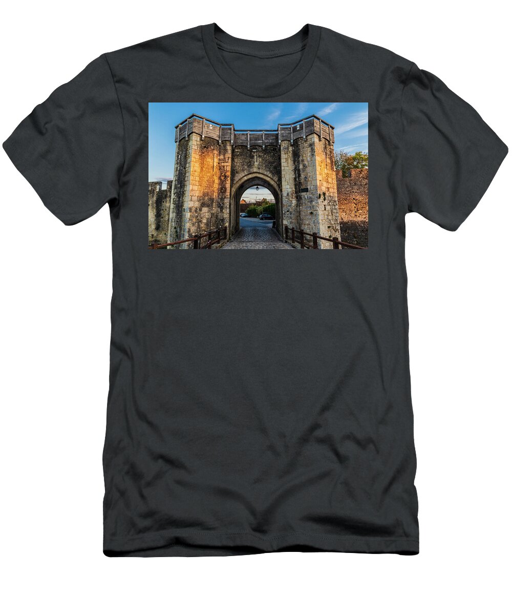 Architecture T-Shirt featuring the photograph City wall of Provins #1 by Fabiano Di Paolo