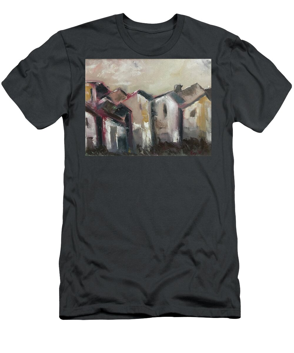 Loose Brush T-Shirt featuring the painting Corsica by Roxy Rich