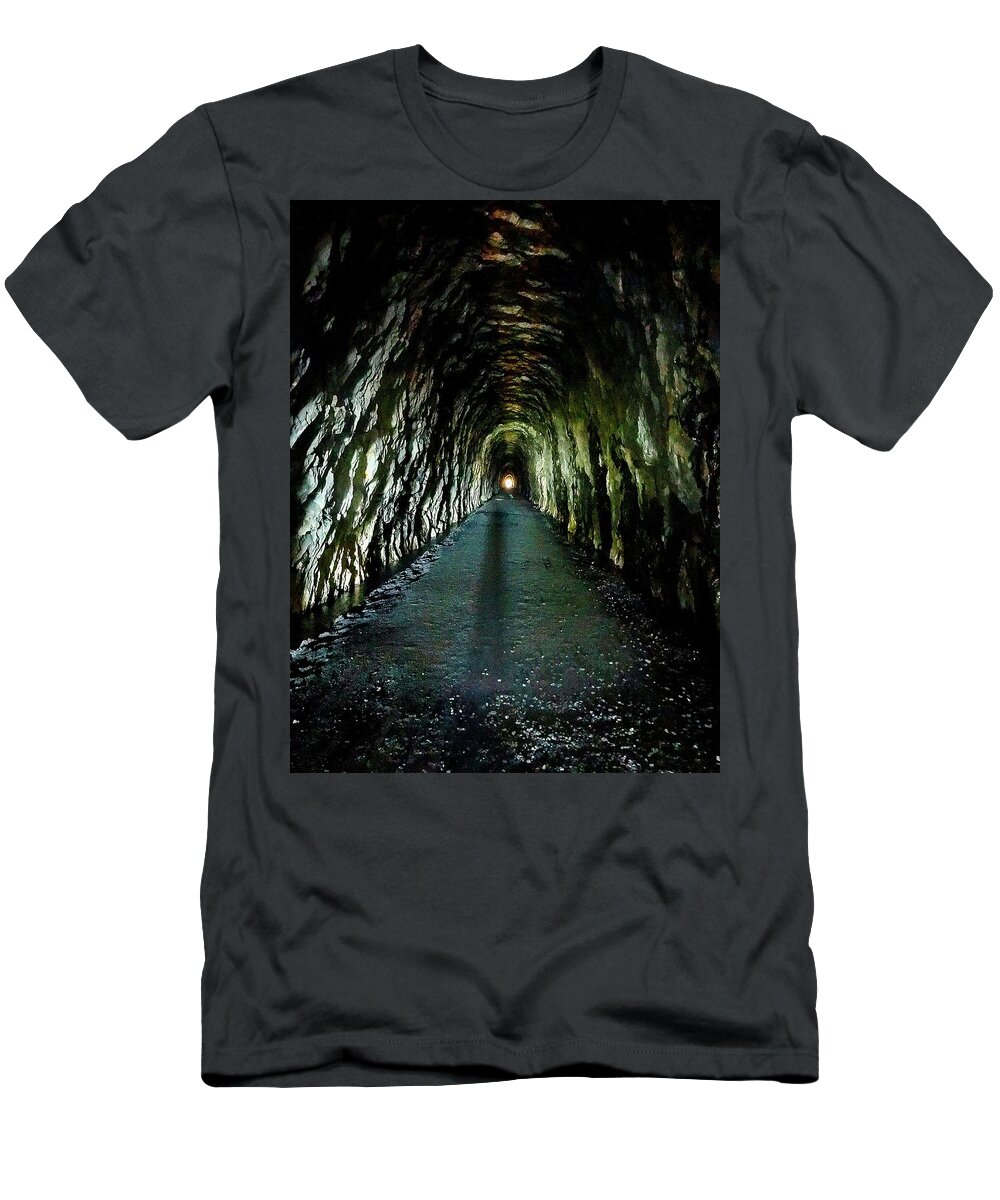  T-Shirt featuring the photograph Crozet Blue Ridge Tunnel #1 by Stephen Dorton