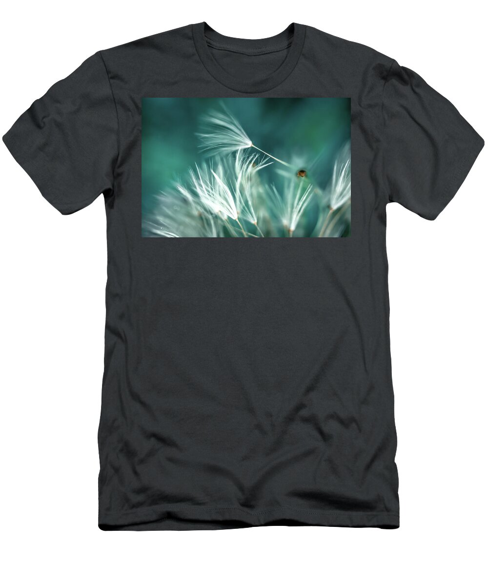 Dandelion T-Shirt featuring the photograph Dandelion macro 1 by Lilia S