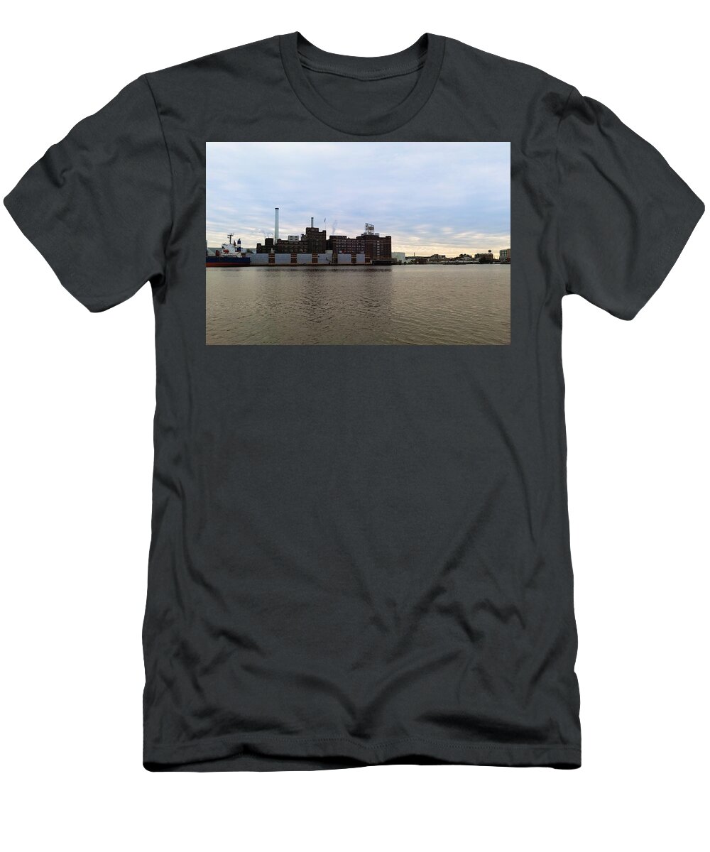 Baltimore T-Shirt featuring the photograph Domino Sugar by Chris Montcalmo