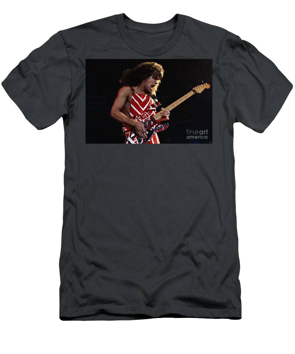 Action Photo Of Eddie Van Halen T-Shirt featuring the photograph Eddie Van Halen by Action