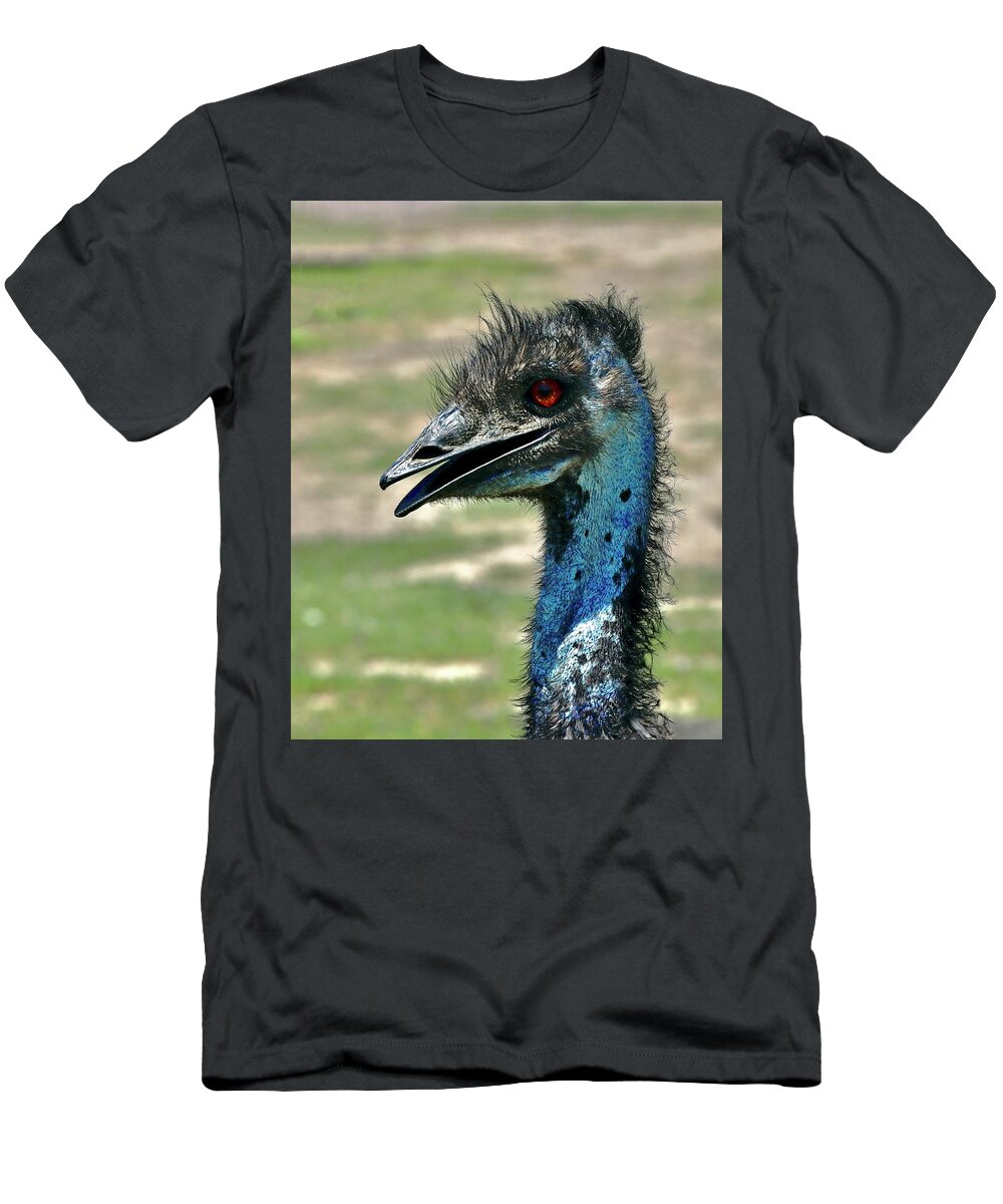 Emu T-Shirt featuring the photograph Emu by Sarah Lilja