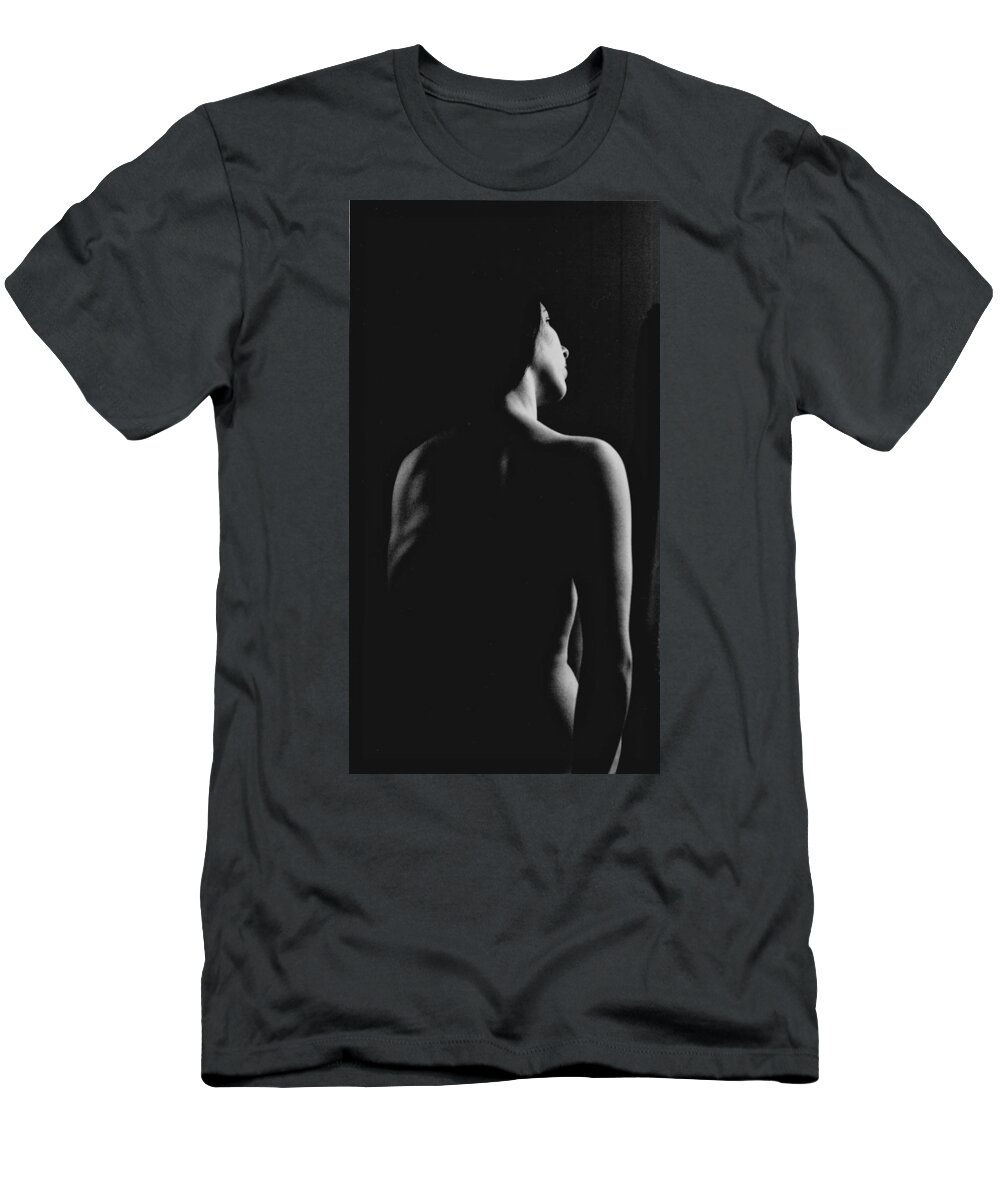 Black/white T-Shirt featuring the photograph Figure Study 1970s #1 by Amelia Racca